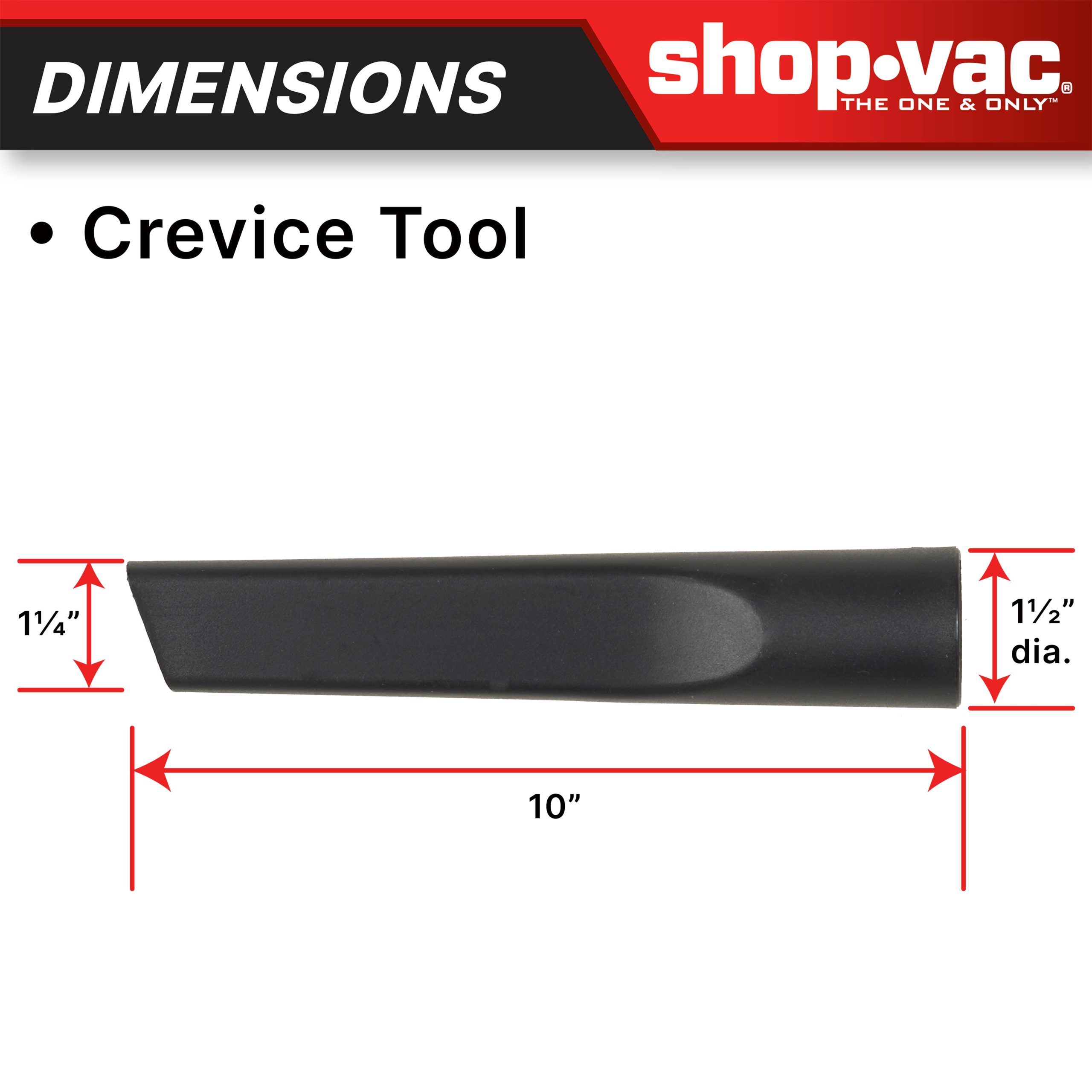 Shop-Vac® 1.5 Inch Crevice Tool - Image 3